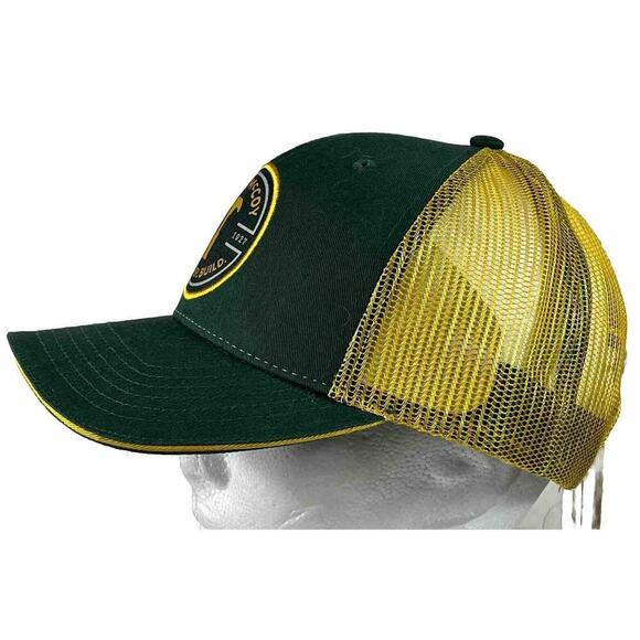 McCoy's Building Supplly Real McCoy Green And Yellow Trucker Snapback Hat Cap - Picture 2 of 6